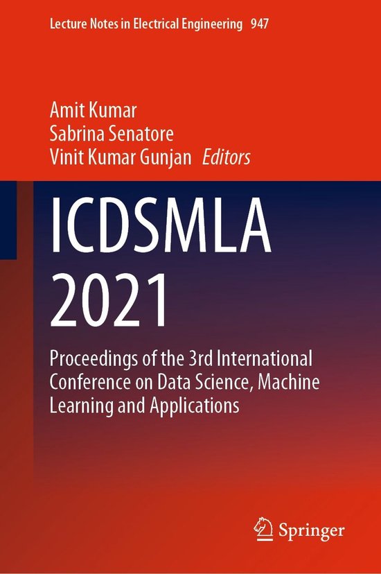 Springer Nature Proceedings Computer Science - ICDSMLA 2021 - cover