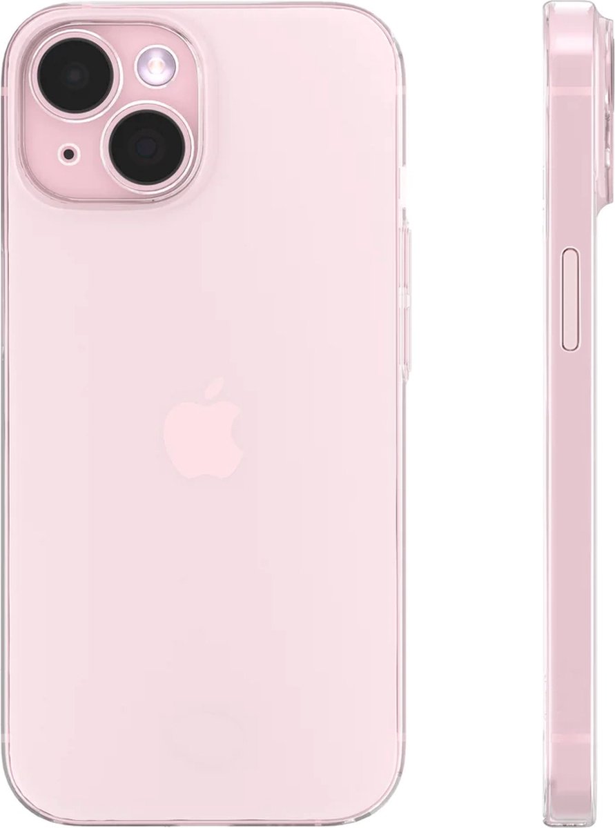 Silq Dunste Hoesje geschikt voor iPhone 15 - Transparant Doorzichtig - Slechts 0,5mm dun!