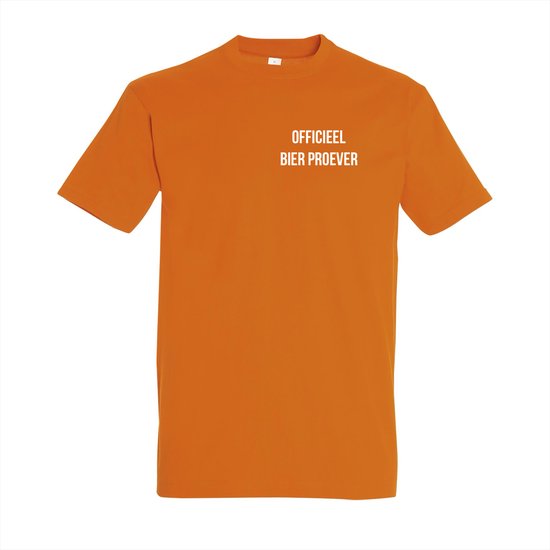 Shirt Oranje - Koningsdag shirt met tekst - Maat XL - Officeel Bierproever