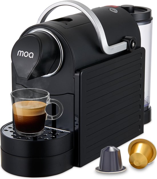 Machine à café MOA - Machine à tasses à café - Machine à café pour tasses - Machine à expresso - Machine à café Nespresso - expresso & longo - Zwart - CM02B