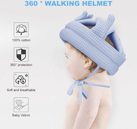 Veiligheidshelmen voor baby's Zachte hoofdbeschermer Verstelbare beschermende hoed Hoofdbescherming voor peuters die leren lopen – koop de beste producten in de online winkel