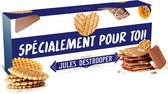 Jules Destrooper Parijse Wafels (100g) & Amandelbrood met chocolade (125g) - "Speciaal voor jou / spécialement pour toi" - Belgische koekjes - 225g