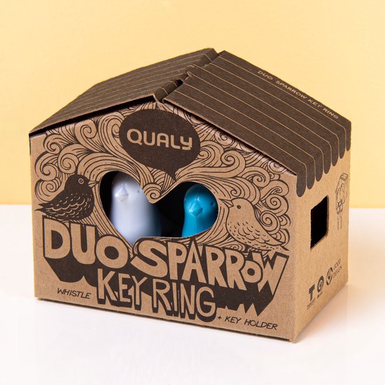 Sparrow Duo Sleutelhanger - Blauw - Qualy - Qualy