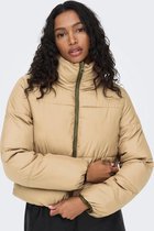 Only-Jas omkeerbaar beige/khaki--Trench Coa-Maat M