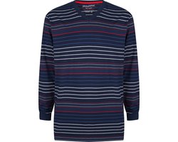 Shirt Pastunette - Gestreept - Lange mouw - Blauw - Katoen - Maat XXL