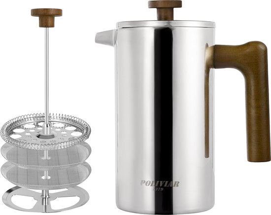 Franse Koffiezetapparaat Rvs Geïsoleerde Koffie Th... - Vicedeal