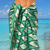 Happy Pareo Komba Green - sarong omslagdoek met groene etnische print