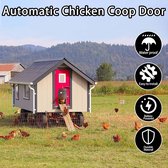 Automatic chicken door, electric chicken coop - s avonds en 's ochtends vertraagde opening, volledig aluminium deuren, kippendeur,