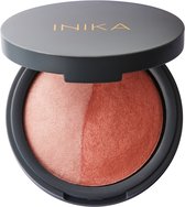 INIKA Baked Blush Duo - Burnt Peach Duo - Biologisch - Vegan - 100% Natuurlijk - Verzorgend - Alle huidtypes - Microplasticvrij - Minerale make-up