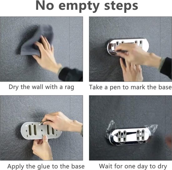 Wand Zeepdispenser Touchless - Navulbare Pompdispenser Zonder Boren, Voor Shampoo, Handzeep En Wasmiddel