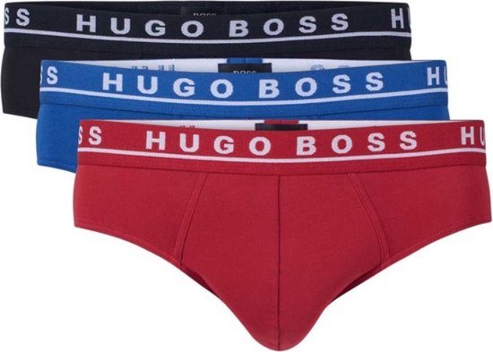 Hugo Boss Lot de 3 Culottes pour hommes (taille S) Rouge / Zwart/ Blauw - Sous-vêtements - Homme