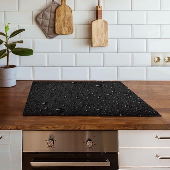 Inductiebeschermer Waterdruppels | 57.6 x 51.6 cm | Keukendecoratie | Bescherm mat | Inductie afdekplaat