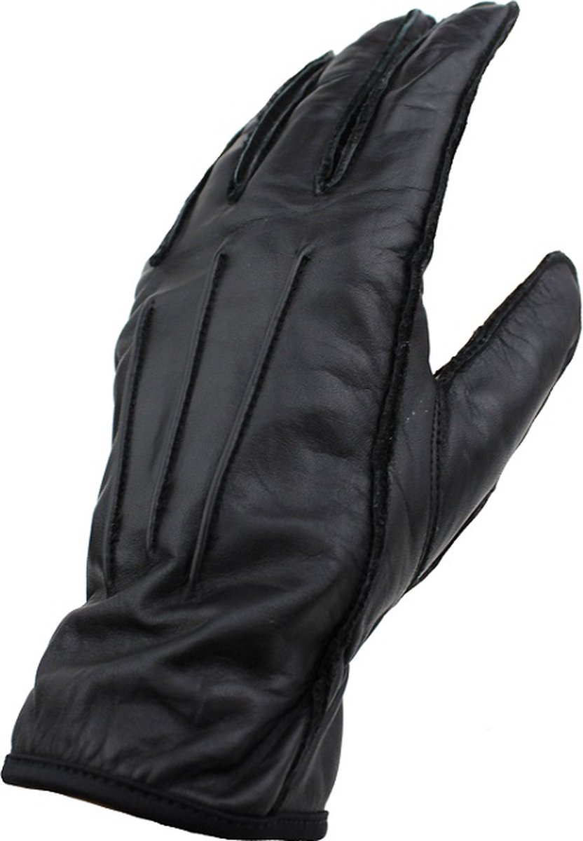 Zwart Leren Handschoenen - Ongevoerd - Autohandschoenen - Echt Leder - Vrijetijd Handschoenen - Unisex Dames & Heren - Maat L