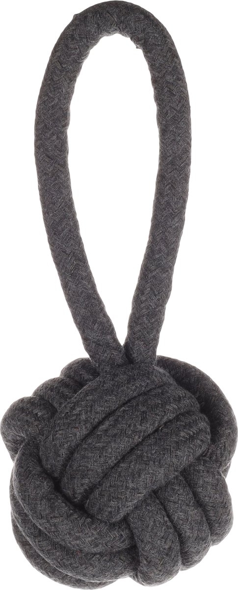 Flamingo Ringo – Speelgoed Honden – Hs Katoen Ringo Touw+bal Grijs 25cm/8,5cm/15mm – 1st