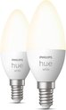 Philips Hue Kaarslamp Lichtbron E14 - zachtwit licht - 5,2W - Bluetooth - 2 Stuks