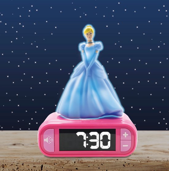 Disney prinses Cinderella Nachtlampje Wekker met geluiden van Merkloos — afbeelding 2