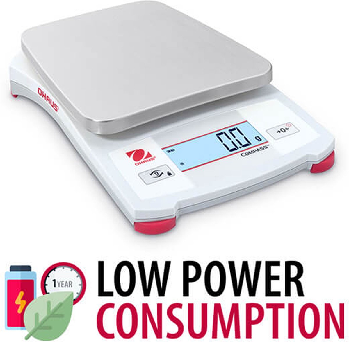 Ohaus® Professionele draagbare weegschaal / balans - Compass™ CX621 - Weegbereik 620gr - Uitleesbaarheid 0.1gr