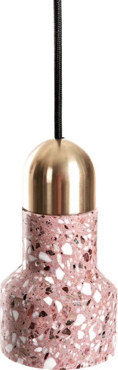 XLBoom Terrazzo Lamp Luxe - Roze - 9 × 9 × 17 cm