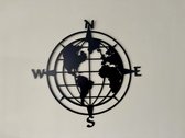 Metalen wanddecoraties - De wereldkaart - Wandecoratie van metaal