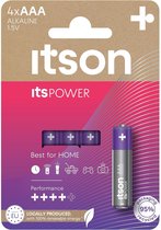 ITSON, itsPOWER AAA alkaline battery, pack of 4, LR03IPO/4CP