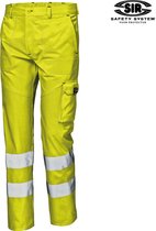SIR SAFETY MISTRAL Pantalon de travail Yellow Hi visibilité - Pantalon de travail réfléchissant avec poches pratiques multifonctionnelles