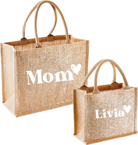 Set tassen voor Moeder & Dochter - Met tekst - Lief Leuk persoonlijk cadeau voor Moederdag
