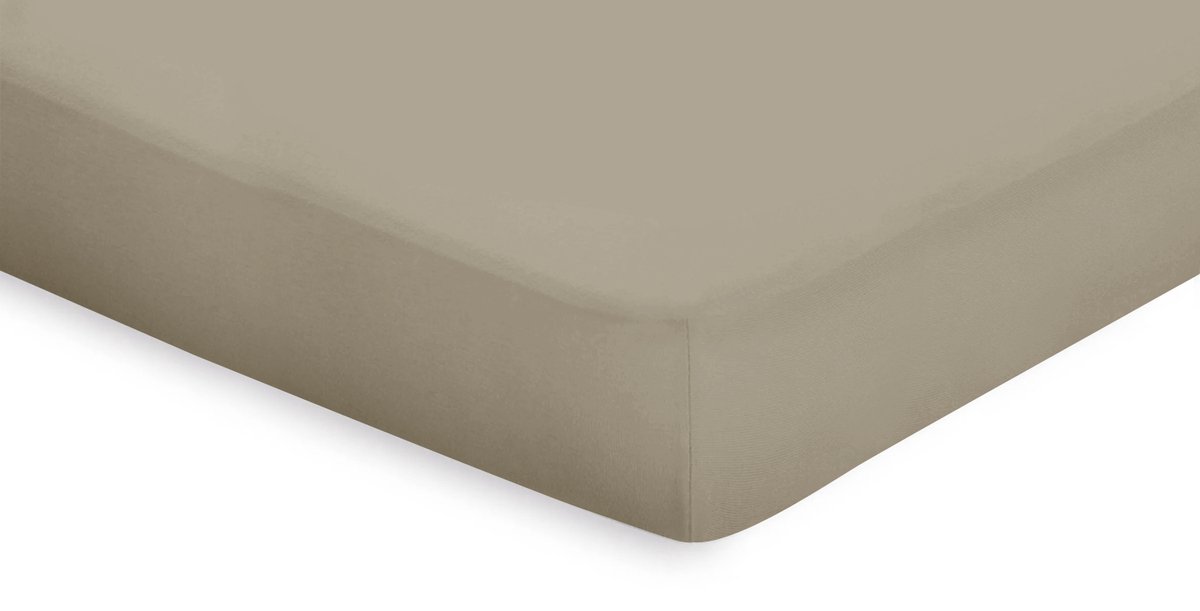 Eleganzzz Hoeslaken Topper Katoen Perkal - Zand - Hoeslaken 160x200 - Topper Hoeslakens - Tweepersoons