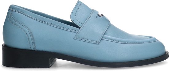 Sacha - Dames - Blauwe leren penny loafers - Maat 38