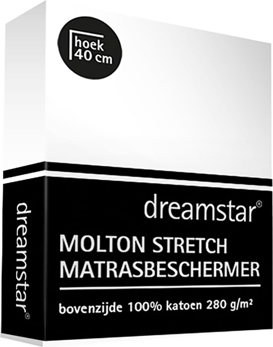 Dreamstar Hoeslaken Molton Stretch de Luxe 280 gr hoek 40 cm 120x200 t/m 140x220