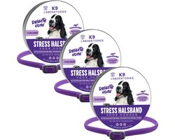 Anti-stress halsband Hond 3pak - Met feromonen - Tegen verlatingsangst, agressie en stress bij honden - Ideaal bij reizen, dierenartsbezoek, hard lawaai, vuurwerk - Wetenschappelijk bewezen