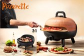 PRE-SALE: Pizzarette XL / Grill, grote pizza’s, op gas, cast aluminium grillplaat, pizzaschep (levering eind mei ‘24)