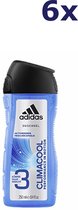 6x Adidas Climacool Gel Douche Homme 250 ml