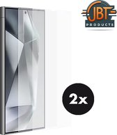 JBTProducts Geschik voor Samsung Galaxy S24 Ultra Screenprotector Gel Folie Anti Scratch Duo Pack Hydrogel