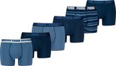 Puma Boxershorts - 6 pack Donkerblauwe heren boxers - Denim - Heren Ondergoed - Maat XL