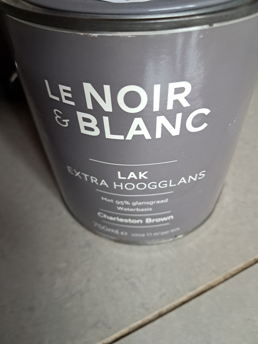 Le Noir & Blanc Lak - Extra Hoogglans - 750ML - Charleston Brown - Met 95% glansgraad Waterbasis