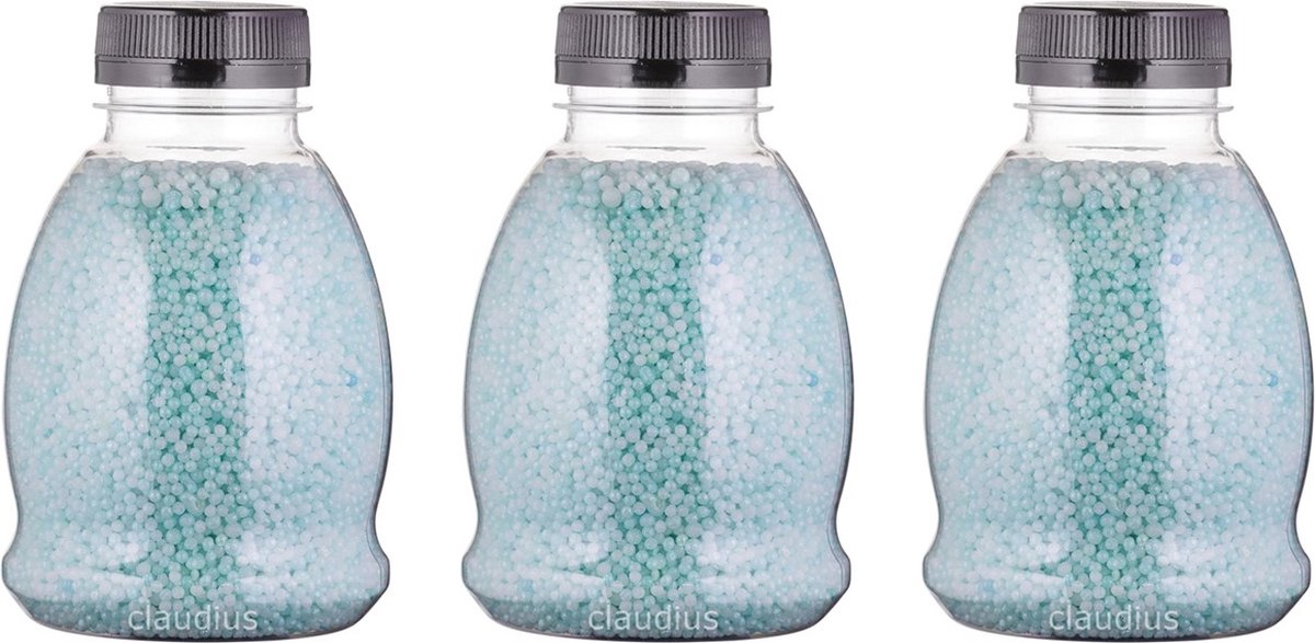 Goedkoopste Badkaviaar Hamam - 225 gram - Fles met zwarte dop - set van 3 stuks - bad parels voor in bad