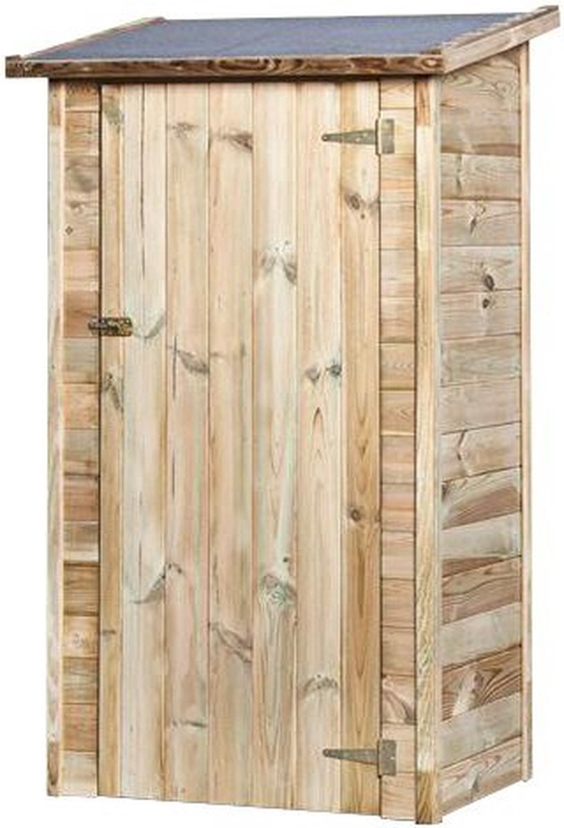 LBB Tuinkast - Opbergkasten met deuren - Tuinhuis - Schuur - Voor buiten - Gereedschap - Natuur - Hout - 93 x 66 x 189 cm