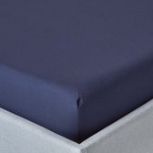 Homescapes hoeslaken marineblauw, draaddichtheid 200, 140 x 190 cm