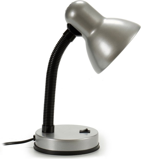 Foto: Pincello tafellamp bureaulampje desk light metaal grijs h33 cm leeslampje buigzame stang