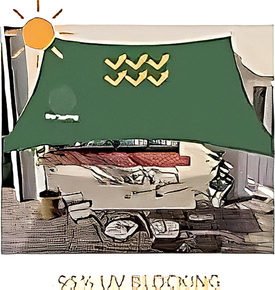 BESTIF Luifel waterdichte zonwering voor tuin balkon terras incl