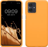 kwmobile telefoonhoesje geschikt voor Motorola Moto G54 5G - Hoesje met siliconen coating - Smartphone case in fruitig oranje
