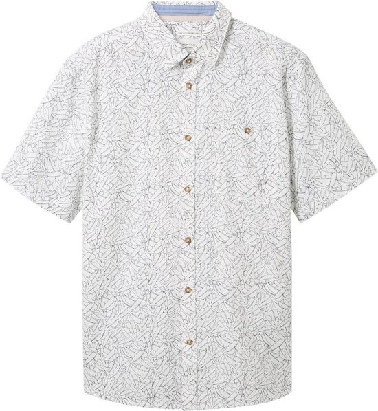 Tom Tailor Overhemd Overhemd Met Linnen 1040991xx10 34729 Mannen Maat - XL
