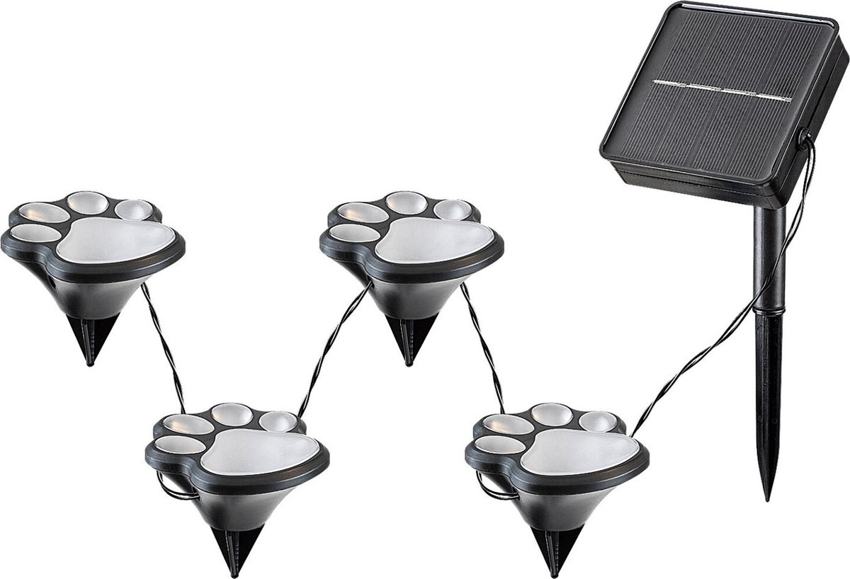 Rabalux - LED lamp - Solarlampen / zonnelamp ( 4 lampen 4.5m ) LED - tuinverlichting - IP44 - 3 lm - verlichting voor buiten