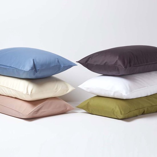 Homescapes Drap-housse 140 x 200 cm en satin de coton égyptien 1000 fils, Crème