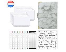 Consumerce Nederlandstalige A6 Budgetplanner met Geldenveloppen - Grey Marble