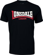 Lonsdale Classic T-Shirt Two Tone Zwart - Maat: 3XL