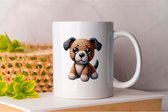 Mok Staffordshire Bull Terrier Plushy - dogs - gift - cadeau - puppies - puppylove - doglover - doggy - honden - puppyliefde - mijnhond - hondenliefde - hondenwereld