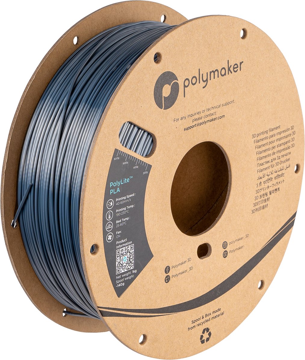 Polymaker PolyLite PLA Filament Silk Chrome 1,75mm 1KG