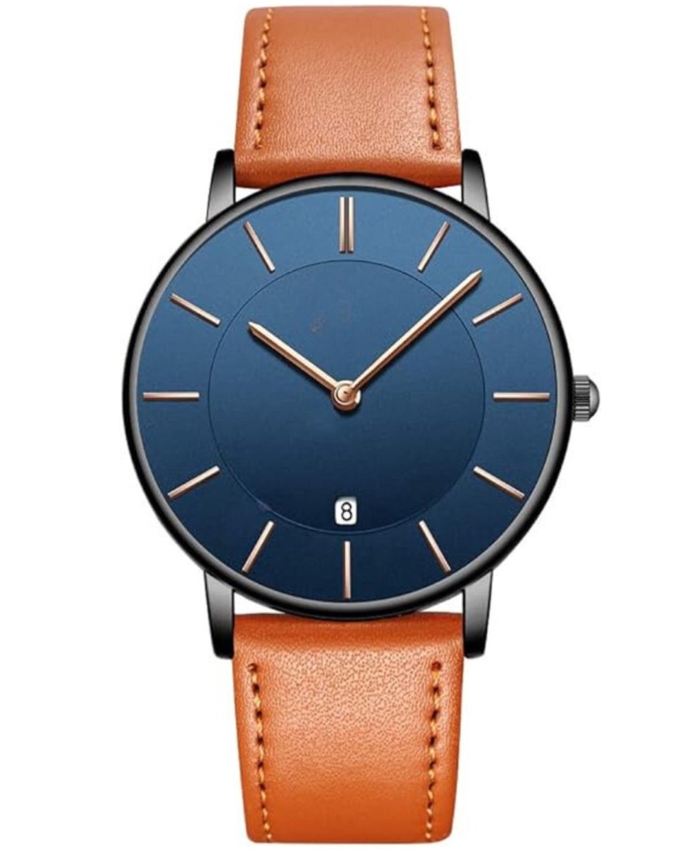 Tyme Horloge - Heren - 39.5mm - Blauw - Horloges voor Mannen - Cadeauverpakking