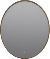 Miroir de salle de bain rond Mauri cuivre avec chauffage, éclairage LED et capteur tactile 60x60cm